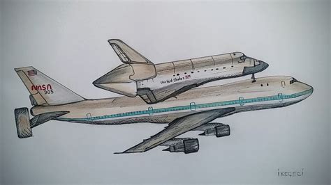 Discovery On Boeing 747 100 Timelapse Drawing Youtube