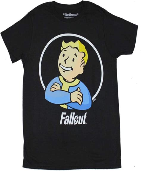 Bioworld Fallout Vault Boy Arms Crosseds T Shirt Universal For Men And