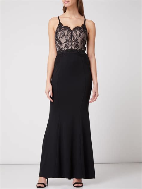 Lipsy Abendkleid Aus Spitze Und Krepp Black Online Kaufen