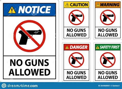 3d `no Guns Allowed` Sign Royalty Free Stock Photography