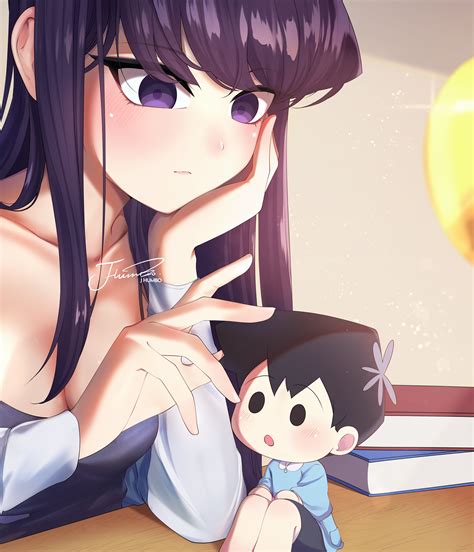 Komi & her Tadano plushie (By @BoHumbo) : r/Komi_san