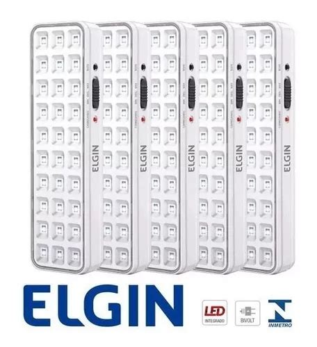 Kit Lumin Ria De Emerg Ncia Leds Bivolt W Elgin Escorrega O Pre O