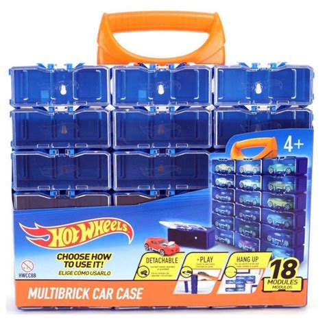 Портативный кейс конструктор 18 мини боксов для машинок Hot Wheels купить с доставкой по