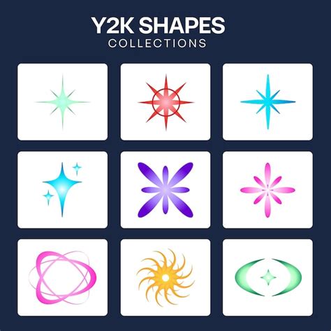 Premium Vector | Y2k shapes collection star sparkling star design ...