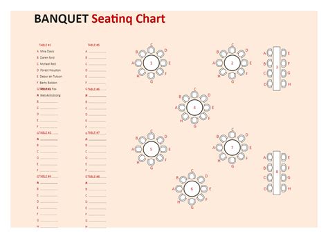 Table Seating Chart Wedding Edrawmax Template