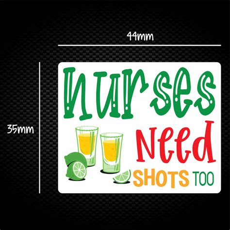 Nurses Need Shots Too Sticker Pack Novelty Stickers Slightly Disturbed