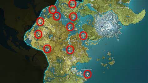 Genshin Impact Fishing Spots Map All Places To Fish In Monstadt Liyue