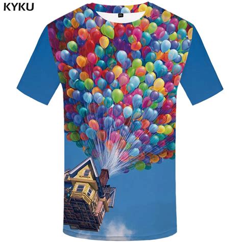 Мужская футболка с объемным рисунком KYKU | AliExpress