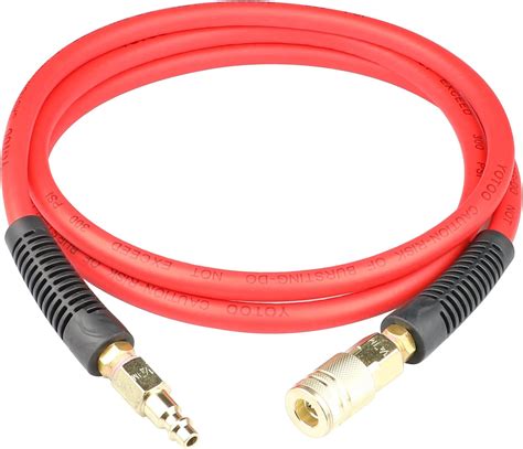 YOTOO Hybrid Lead In Air Hose 1 4 Inch By 6 Feet 300 PSI Heavy Duty