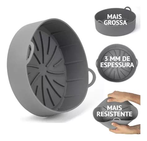 Forma Silicone Airfryer Cesto Para Fritadeira Reutiliz Vel Mercadolivre