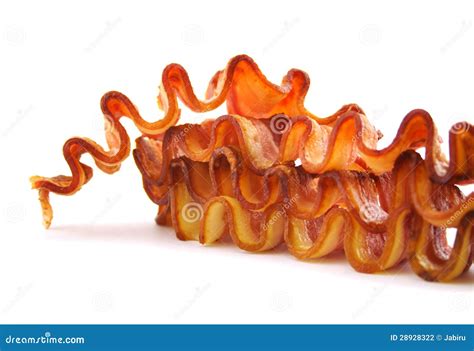 Crispy Bacon Strips Stock Photo Image Of Isolated Culinary 28928322