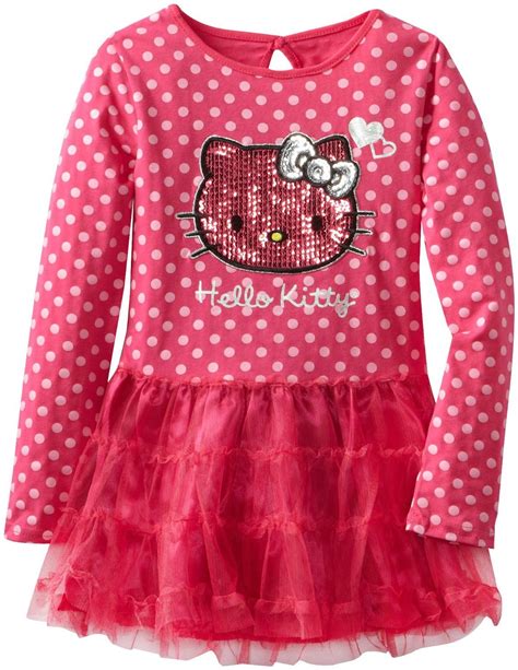 Hello Kitty Girls 2 6x Long Sleeve Dress Girl Sleeves Hello Kitty Girl Long Sleeve Dress