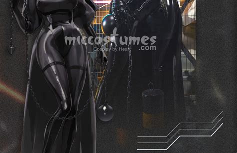 Miccostumes X Mobbunny X Chowbie Lackleder Lingerie Bodysuit Schwarz High Cut Dessous Set Mit