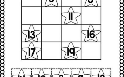 A Printable Worksheet With Numbers And Stars