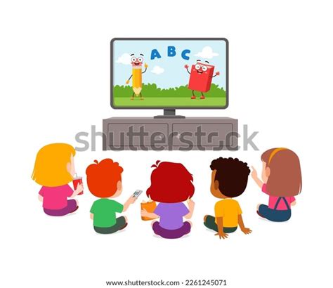 Cartoon Kids Watching: Over 7,084 Royalty-Free Licensable Stock ...