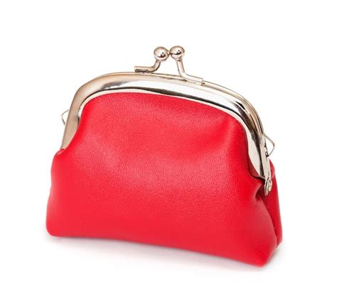 Premium Photo Red Purse On White
