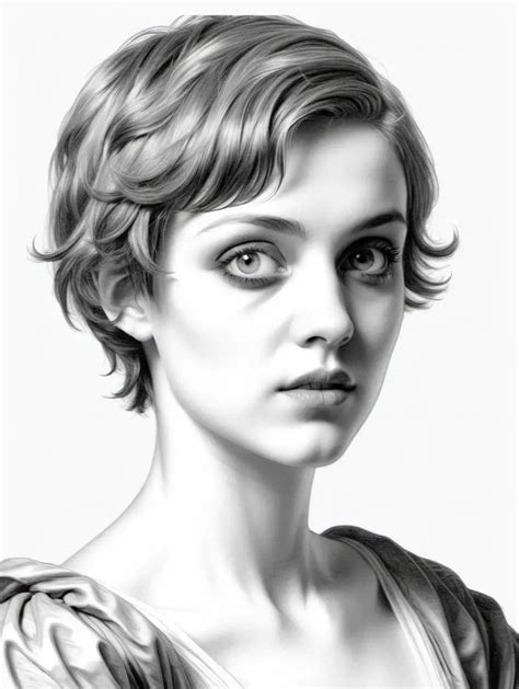 Talented Woman Capturing Renaissance Beauty With Short Hair And Captivating Eyes Muse Ai