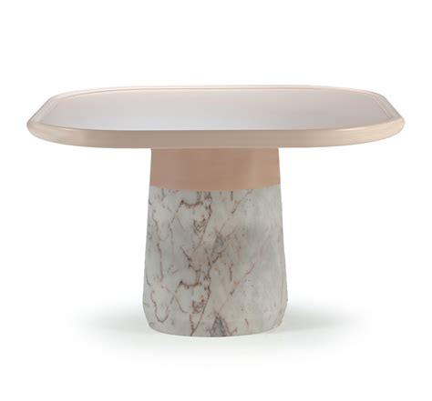 Shop Poppy Side Table Nude Lacquered Top Online Marie Burgos