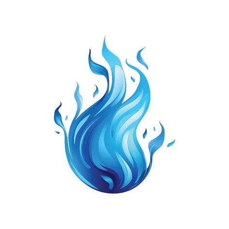 Premium Vector Illustration Of A Blue Flame On A Transparent Background