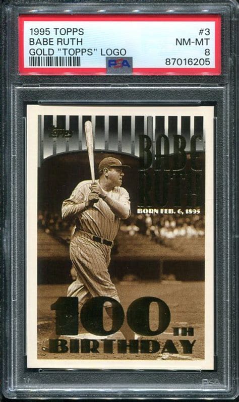 Topps Babe Ruth Gold Topps Logo Psa Hof All