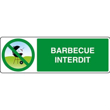 Panneau Horizontal Barbecue Interdit Virages