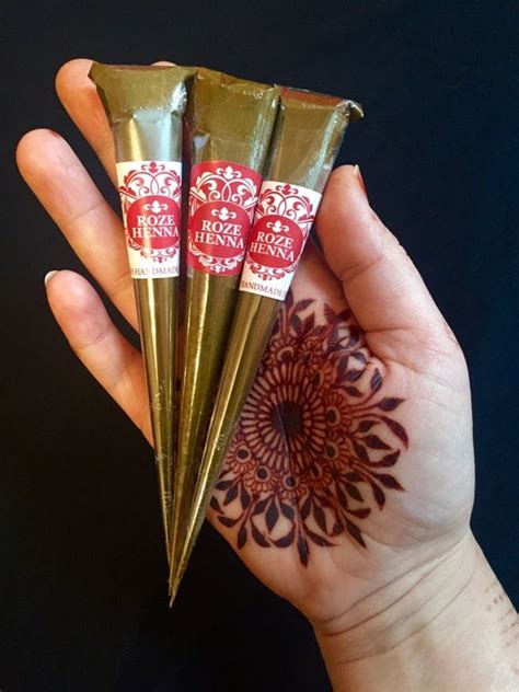 Organic Handmade Henna Mehndi Cones By Rozehenna On Etsy