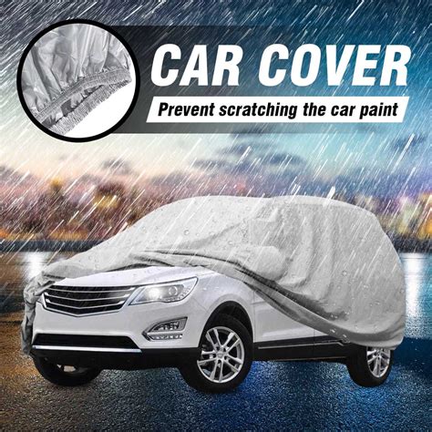 SUV Car Cover- Full Breathable UV Dust Waterproof Sun Snow Heat Resistant Outdoor SUV Protector ...