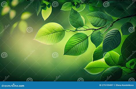 Natural Green Leaves Plants, Spring Background, Environment Ecology ...