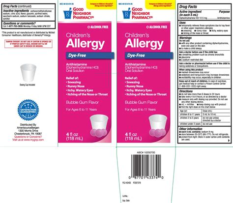 allergy relief  amerisourcebergen good neighbor pharmacy  drug