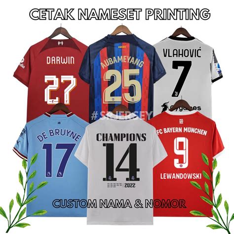 Jual Nameset Printing Nama Dan Nomor Punggung Jersey Shopee Indonesia