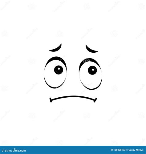 Emoji Bummed Icon Simple Line Outline Of Cartoon Face Icons For Ui