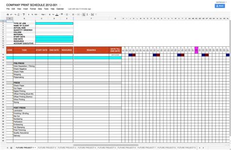 Project Management Spreadsheet Templates —