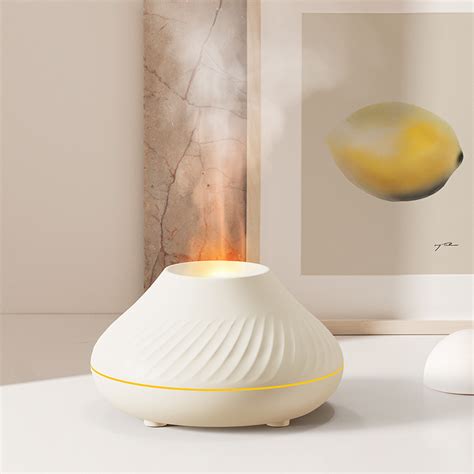 Newest Rgb Flame Aroma Diffuser Ml D Colorful Flame Humidifier Fire