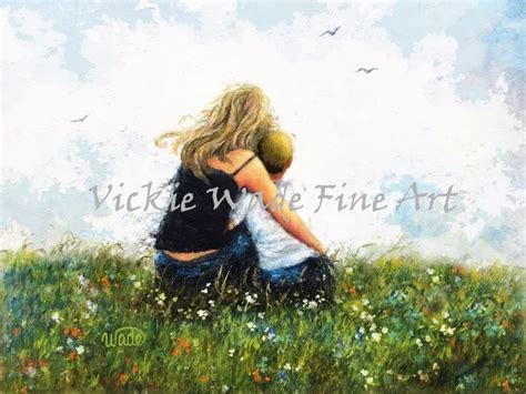 Mother And Son Art Print Blond Mom Blonde Boy Blonde Mother Mom