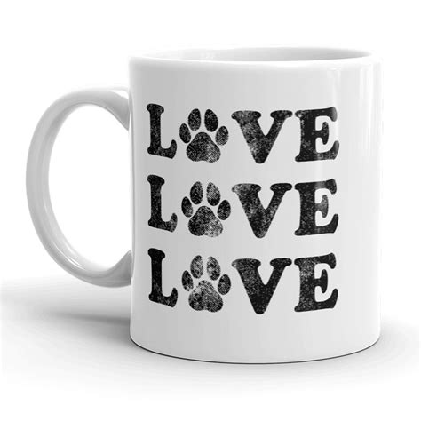 Love Love Love Paw Mug Funny Pet Dog Coffee Cup - 11oz - Walmart.com
