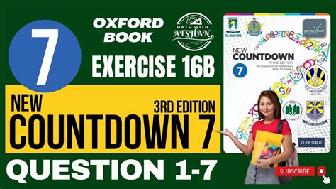 Class 7 Math Exercise 16B Question 1 7 Oxford New Countdown Third