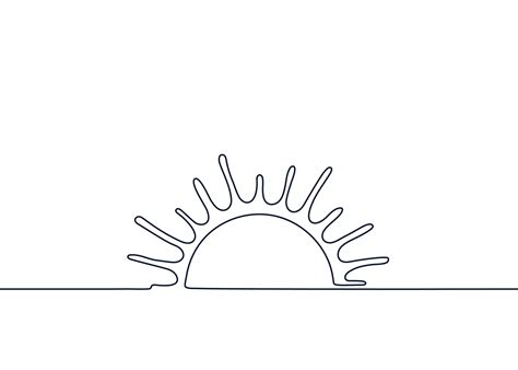 Line Drawing Of A Sun