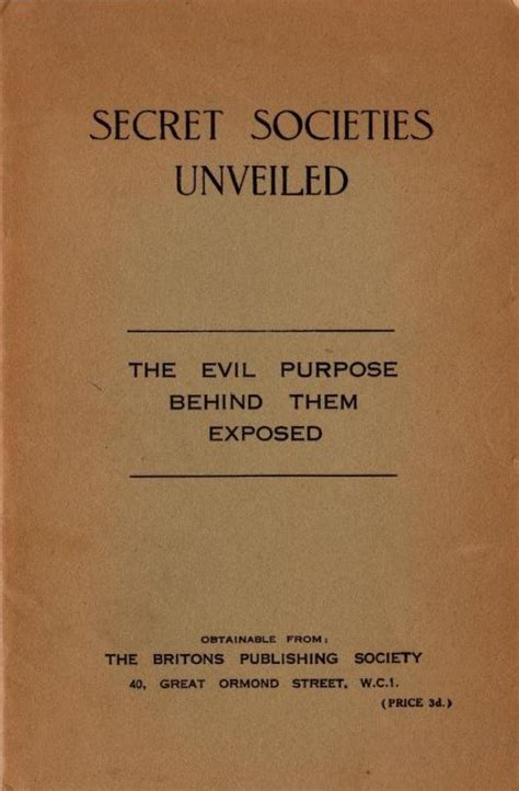 SECRET SOCIETIES UNVEILED: THE EVIL PURPOSE BEHIND THEM EXPOSED ...