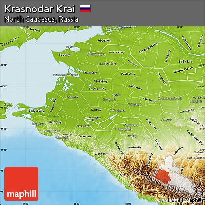 physical map  krasnodar krai