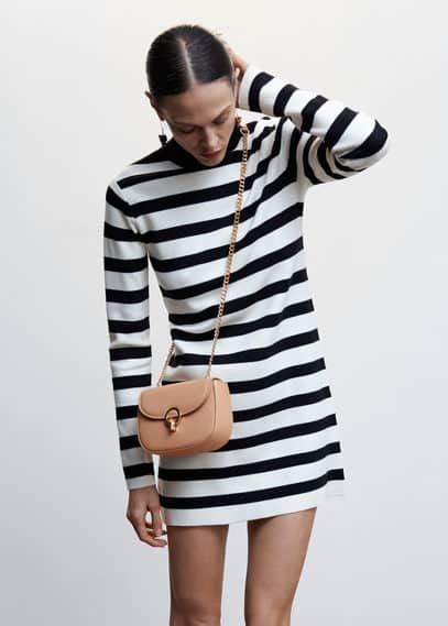 MANGO Flap Chain Bag Nude Smart Closet