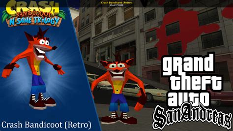 Crash Bandicoot Retro Grand Theft Auto San Andreas Mods