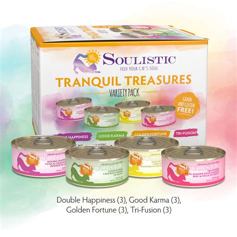 Soulistic Original Recipes Tranquil Treasures Variety Pack Wet Cat Food ...