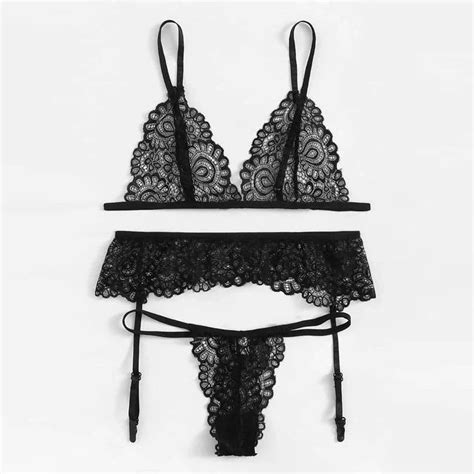 Uaang Lingerie Women S Underwear Set Sexy Lace Lingerie Set Lady Underwear Pink Floral Lace Bra