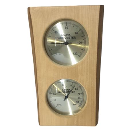 Sauna Thermo En Hygrometer Met Hout Verticaal Zwemland Zwemland