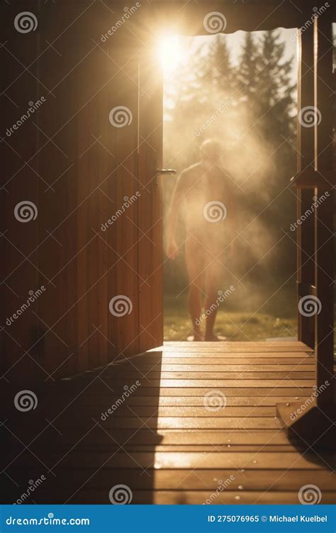 Refreshing Sauna Escape To Sunny Outdoors Stock Illustration