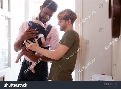 Same Sex Male Couple Baby Daughter Stock Photo Edit Now 1515641654
