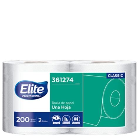 Papel Toalla Jumbo Elite Classic Blanco X Mts