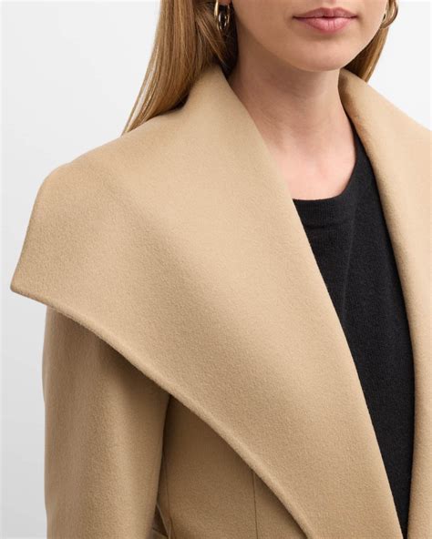 Fleurette Jordy Belted Wool Wrap Coat Neiman Marcus