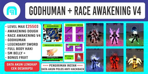 Beli Akun Akun Blox Fruit FULL AWAKENING DOUGH RACE V4 AWAKENING