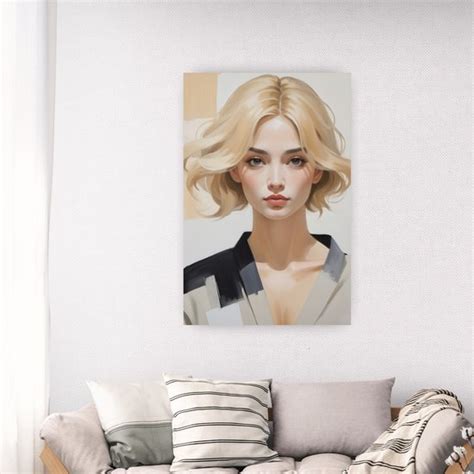 Blonde Vrouw Poster Vrouw Muurdecoratie Poster Japandi Posters Vintage Posters Bol